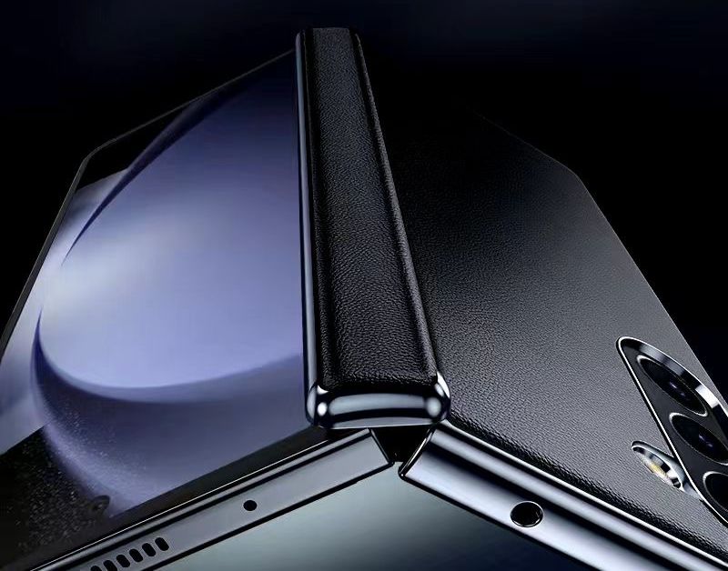 Slim Leather for Samsung Fold with Hinge Protection