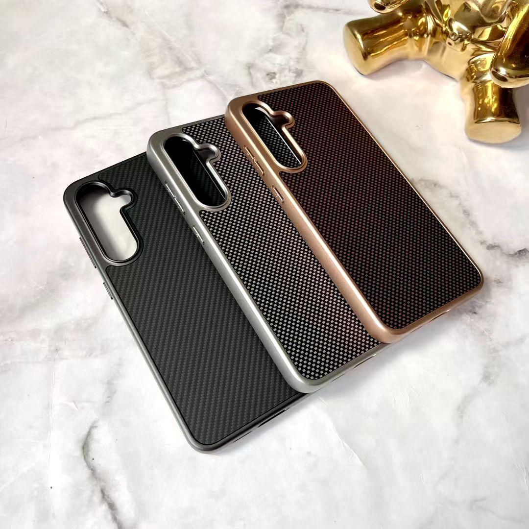 Premium Carbon Fiber & Metal Case | Kevlar Pita Series | Samsung S23/S24 Ultra
