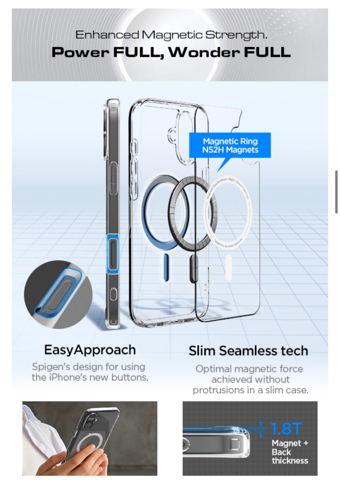 Spigen Clear Case with Magfit for iPhone