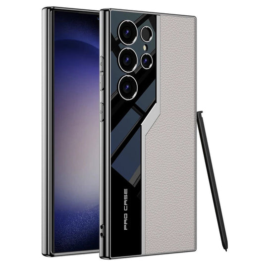 Porsche Look Dual Leather & Glass Case for Samsung