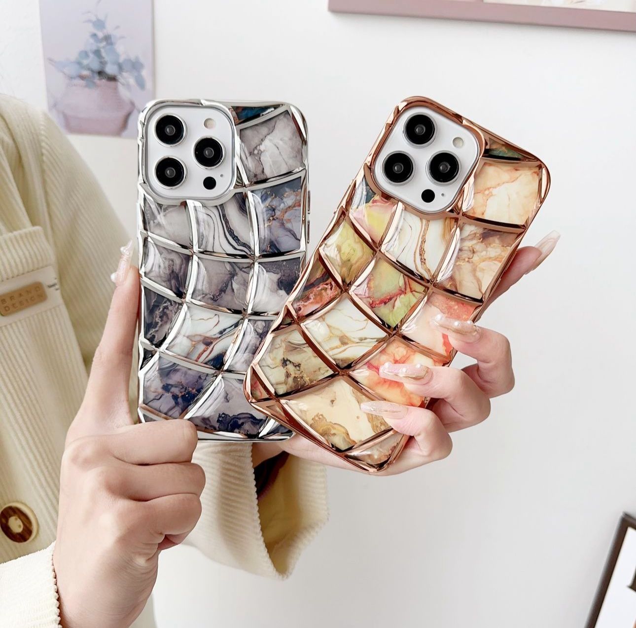 Luxury Puffed Dual Chrome Case for iPhone