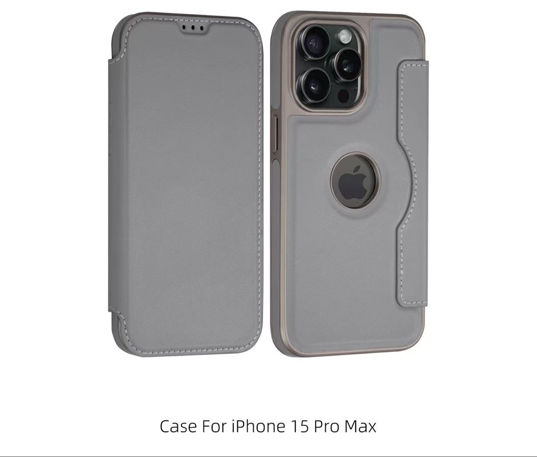 Leather Flip Case for iPhone with Credit Card Holder