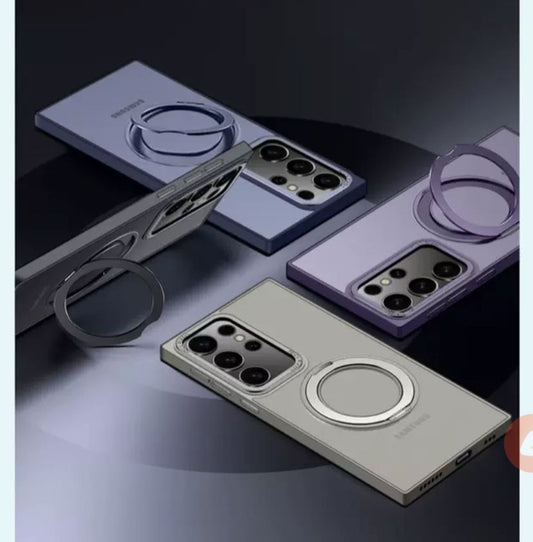 Metal Ring Case for Samsung with Wireless Charging